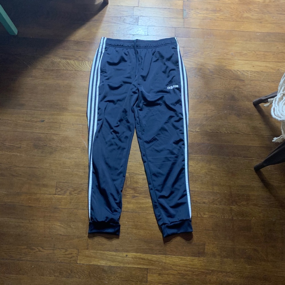 Navy blue Adidas sweatpants